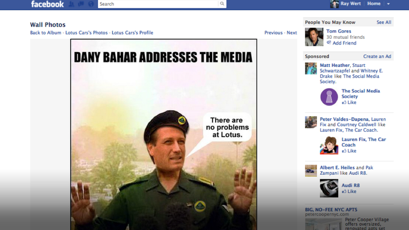 Illustration for article titled Lotus Just Turned A Joke Into A PR Disaster On Facebook